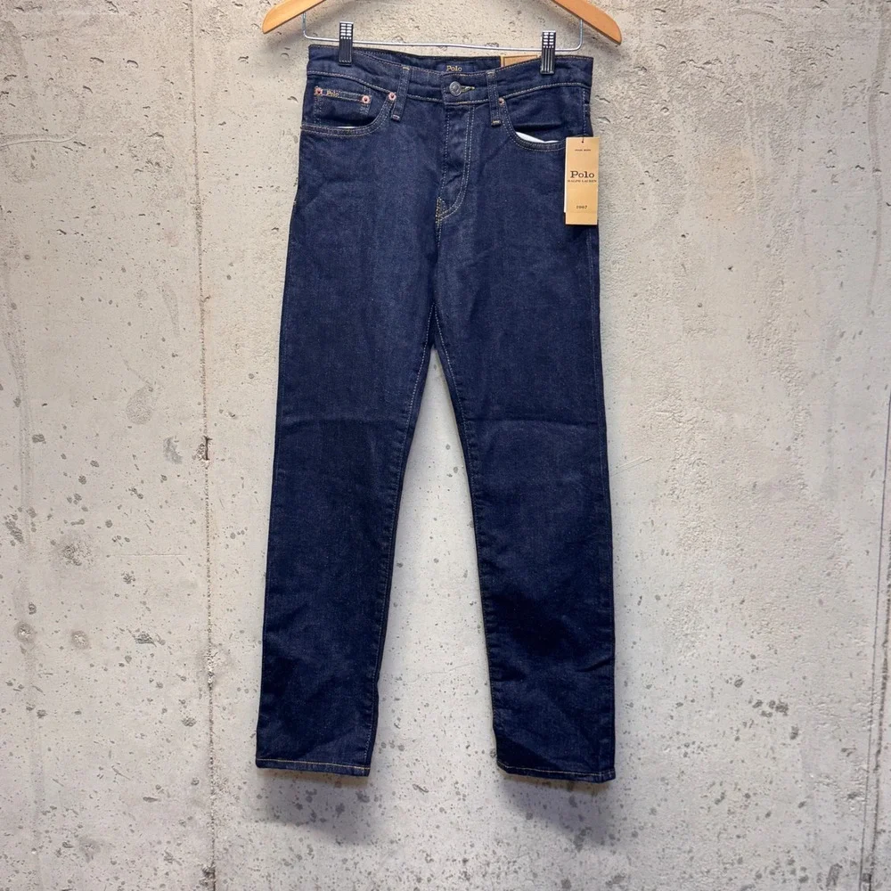 Polo Ralph Lauren Hampton Straight Jeans Kids 14‎ Blue Dark Wash Preppy Classic